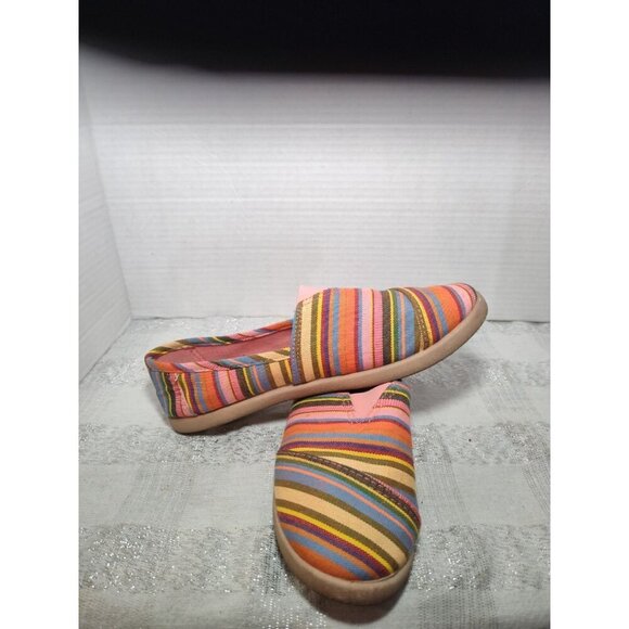 Enlighten Active SlipOn Flat Womens Sz 6 Comfort Striped Pink Loafer Casual Shoe - Picture 7 of 12